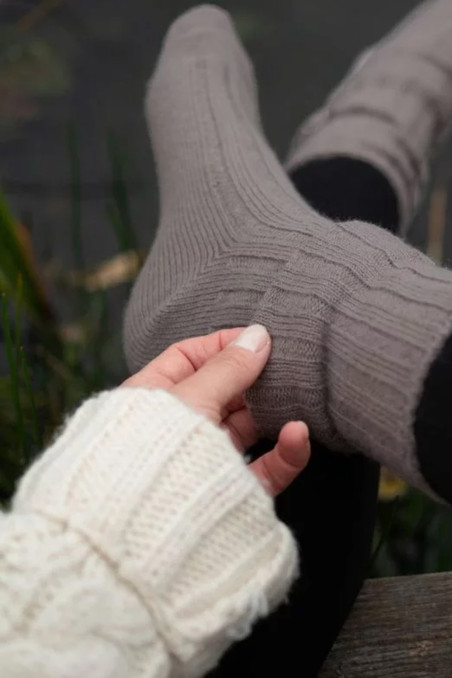 Шкарпетки високі теплі в рубчик з вовною InSecret BL61026  — купити в InSecret.ua