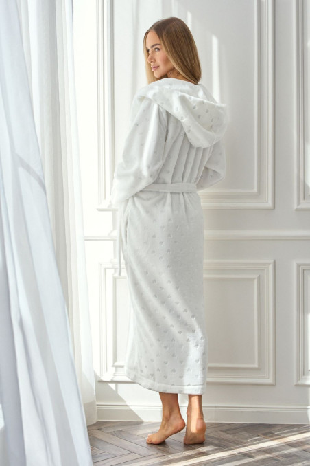 Жіночий довгий теплий халат з сердцями L&L 2551  — купити в InSecret.ua