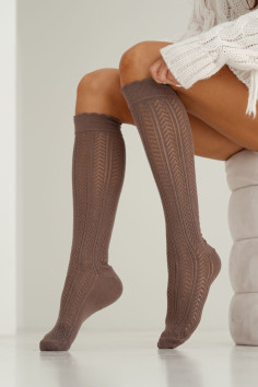 Гольфи бавовняні ажурні Milena 0330.001 Cotton  — купити в InSecret.ua