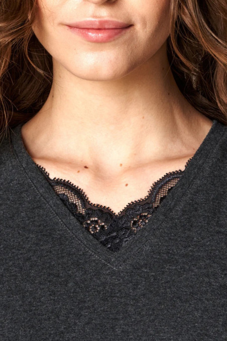 Лонгслів термо з мереживними рукавами Key LVD 729/4 Hot Touch  — купити в InSecret.ua