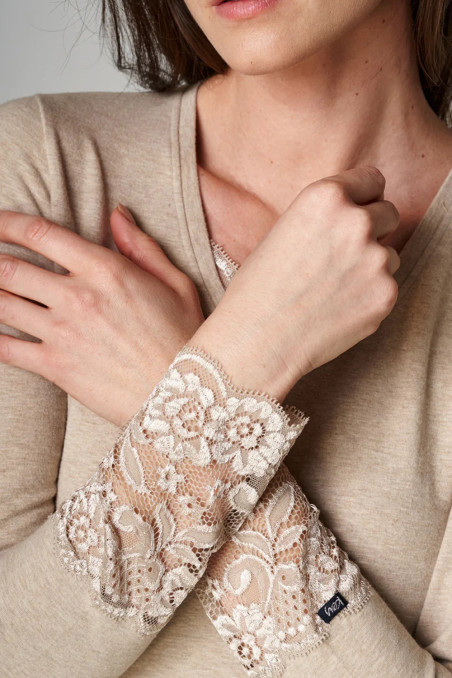 Лонгслів термо з мереживними рукавами Key LVD 729/4 Hot Touch  — купити в InSecret.ua