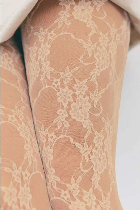 Колготки мереживні з квітковим принтом FIORE Donatella I5000  — купити в InSecret.ua