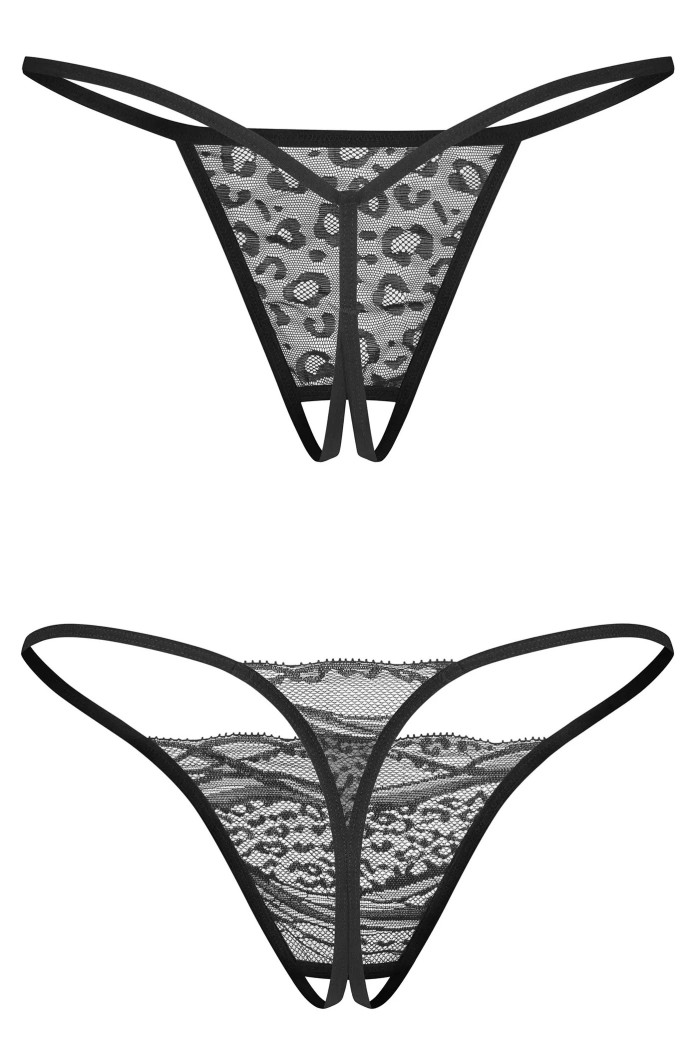 Стрінги-міні відкриті Obsessive Bianca crotchless (2 шт)  — купити в InSecret.ua
