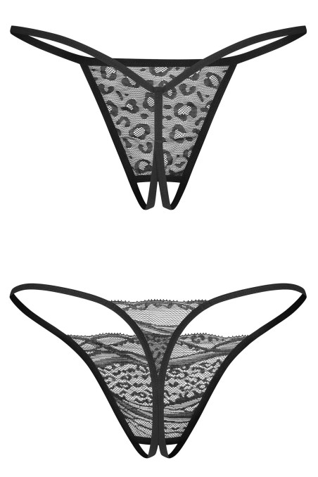 Стрінги-міні відкриті Obsessive Bianca crotchless (2 шт)  — купити в InSecret.ua