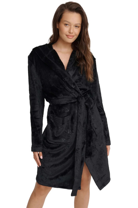 Халат жіночий теплий з капюшоном Henderson 41066 Glossy  — купити в InSecret.ua