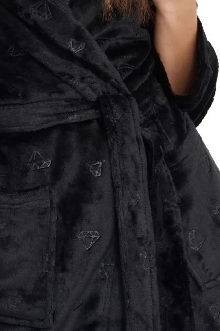 Халат жіночий теплий з капюшоном Henderson 41066 Glossy  — купити в InSecret.ua