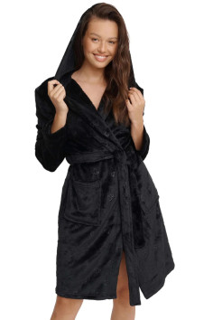 Халат женский теплый с капюшоном Henderson 41066 Glossy | InSecret.ua