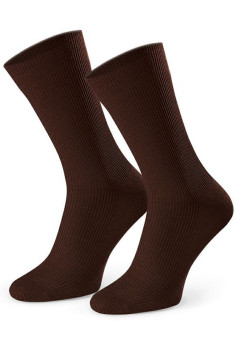 Носки хлопковые без резинки в рубчик Steven 018 | InSecret.ua