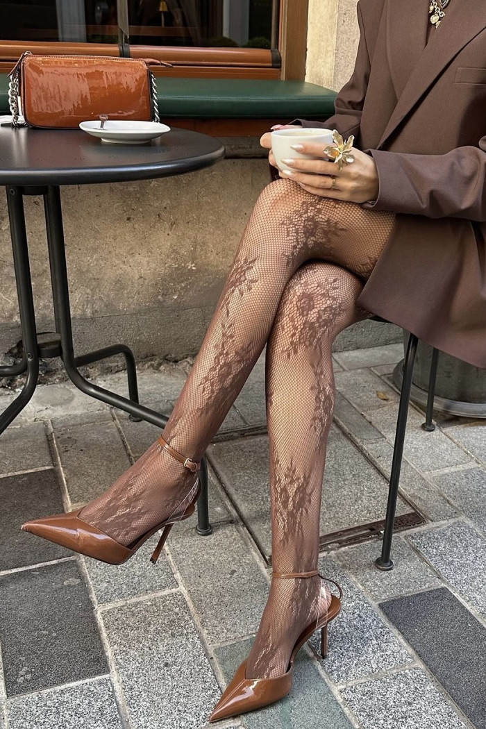 Колготки кружевные сетка InSecret Panna 0126 Flowers | InSecret.ua