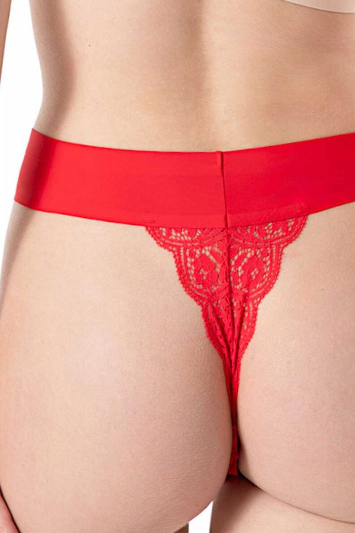 Стрінги безшовні з принтом Julimex String Kiss Me  — купити в InSecret.ua