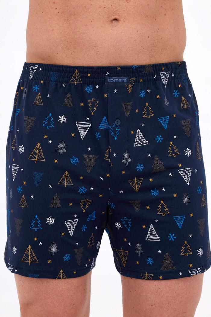 Труси-Боксери чоловічі з новорічним принтом Cornette 016/22 NIGHT 2  — купити в InSecret.ua
