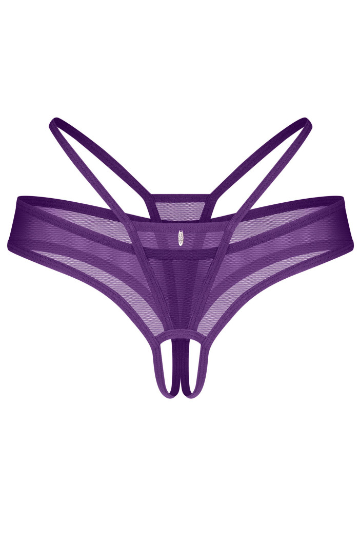 Трусики-міні з еластичними смужками Obsessive Arrowel Black  — купити в InSecret.ua