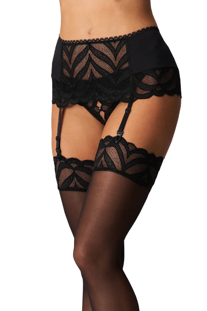 Комплект білизни мереживний з поясом Obsessive Lobellis set  — купити в InSecret.ua