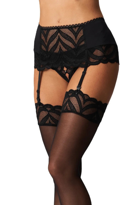 Комплект білизни мереживний з поясом Obsessive Lobellis set  — купити в InSecret.ua