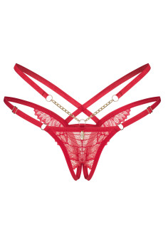 Трусики з відкритим доступом Obsessive Arrowel Black  — купити в InSecret.ua 2