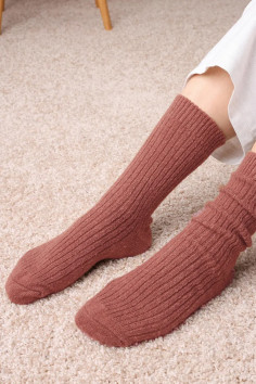 Шкарпетки теплі в рубчик з вовною альпаки Aura.Via NBX181  — купити в InSecret.ua