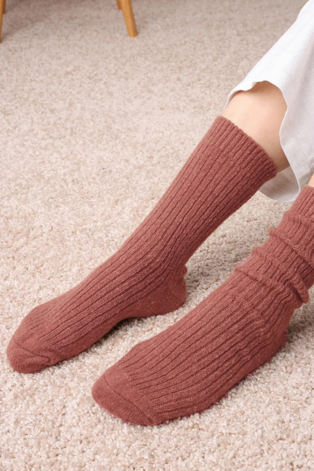 Шкарпетки теплі в рубчик з вовною альпаки Aura.Via NBX181  — купити в InSecret.ua