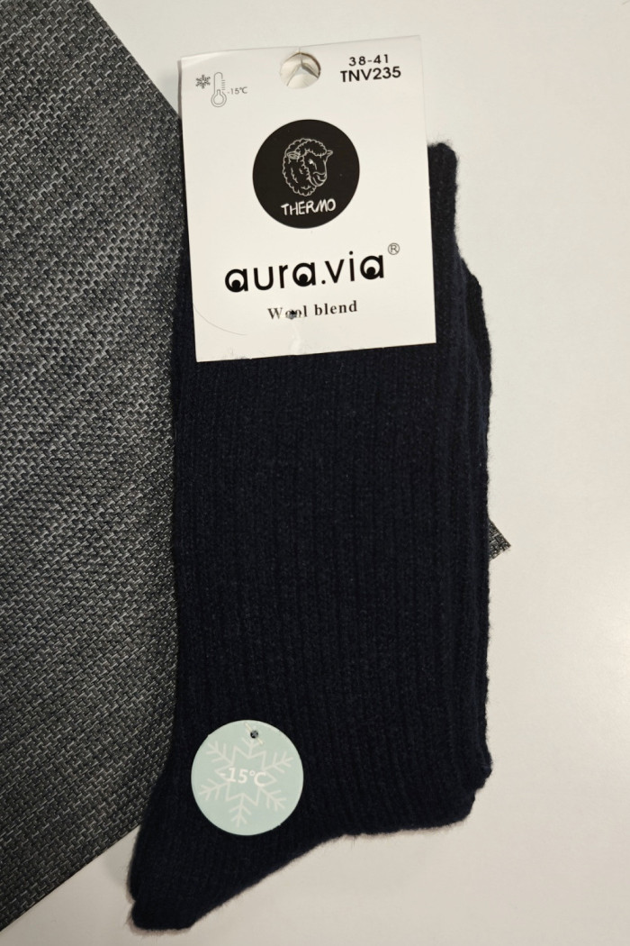 Шкарпетки теплі в рубчик з вовною альпаки Aura.Via TNV235 — купити в InSecret.ua