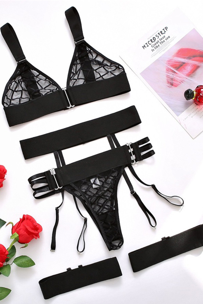 Комплект белья с гартерами-подвязками Anais Seila Red | InSecret.ua