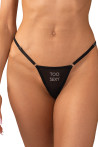 Стринги с ажурной вставкой Obsessive Celia Noir | InSecret.ua