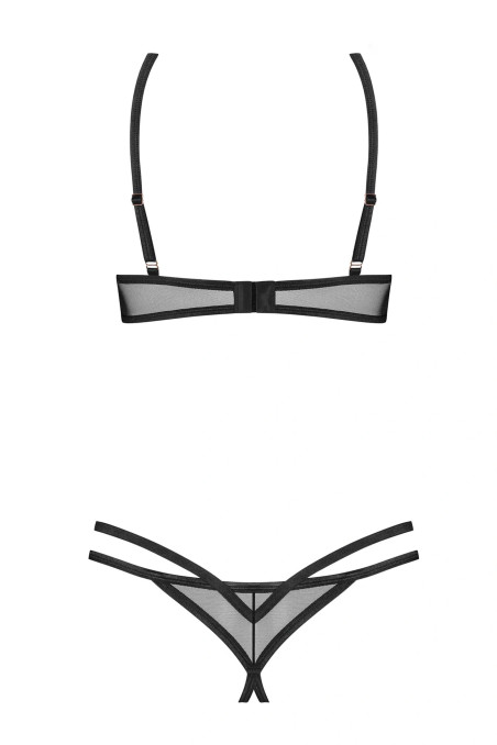 Комплект с открытым бюстом и трусиками Obsessive Nutris set | InSecret.ua