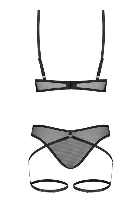 Комплект с открытым бюстом и трусиками Obsessive Nutris set | InSecret.ua