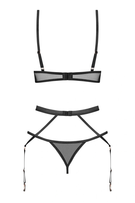 Комплект білизни мереживний з поясом Obsessive Chemeris set  — купити в InSecret.ua