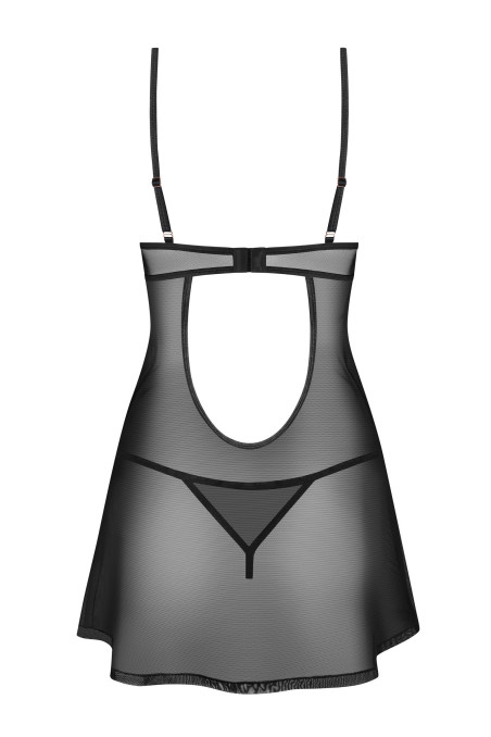 Пеньюар прозорий з трусиками Obsessive Alliane Chemise  — купити в InSecret.ua