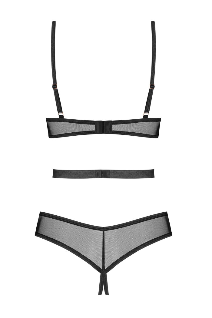 Боди женское прозрачное с вырезом Obsessive Hersis | InSecret.ua