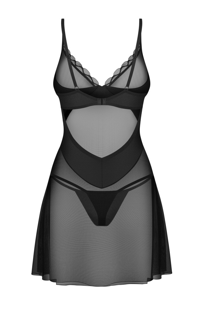 Пеньюар прозорий з трусиками Obsessive Latinesa babydoll  — купити в InSecret.ua