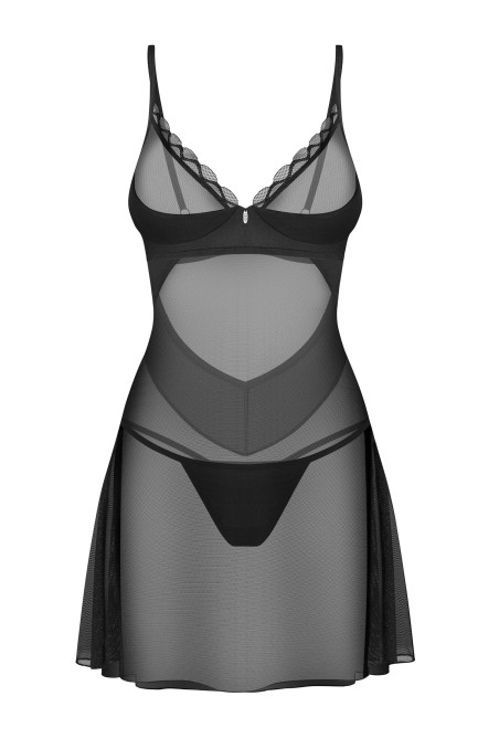 Пеньюар прозорий з трусиками Obsessive Latinesa babydoll  — купити в InSecret.ua