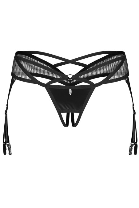 Трусики з відкритим доступом Obsessive Arrowel Black  — купити в InSecret.ua