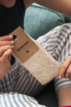 Носки женские теплые в рубчик из шерсти STEVEN 093 Wool | InSecret.ua