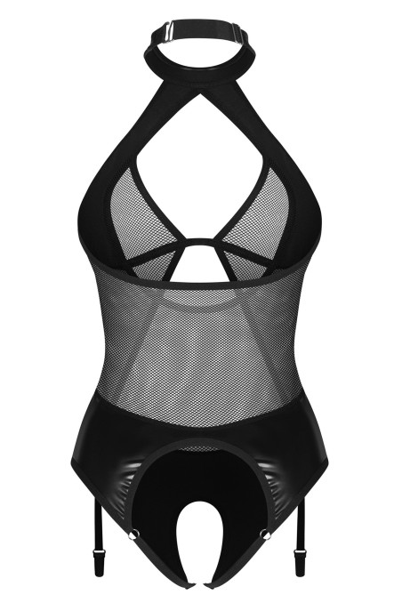 Боди латексное с вырезом Obsessive Dominna Teddy | InSecret.ua