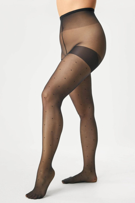 Колготы большого размера в мелкий горошек Gabriella Xenia Puntina 15 den Plus Size | InSecret.ua