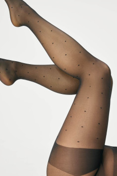 Колготы большого размера в мелкий горошек Gabriella Xenia Puntina 15 den Plus Size | InSecret.ua