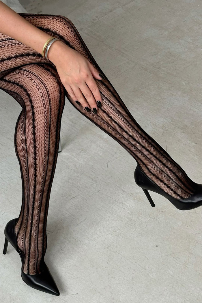 Колготки сітка ажурні InSecret Panna 0127 Stripes  — купити в InSecret.ua