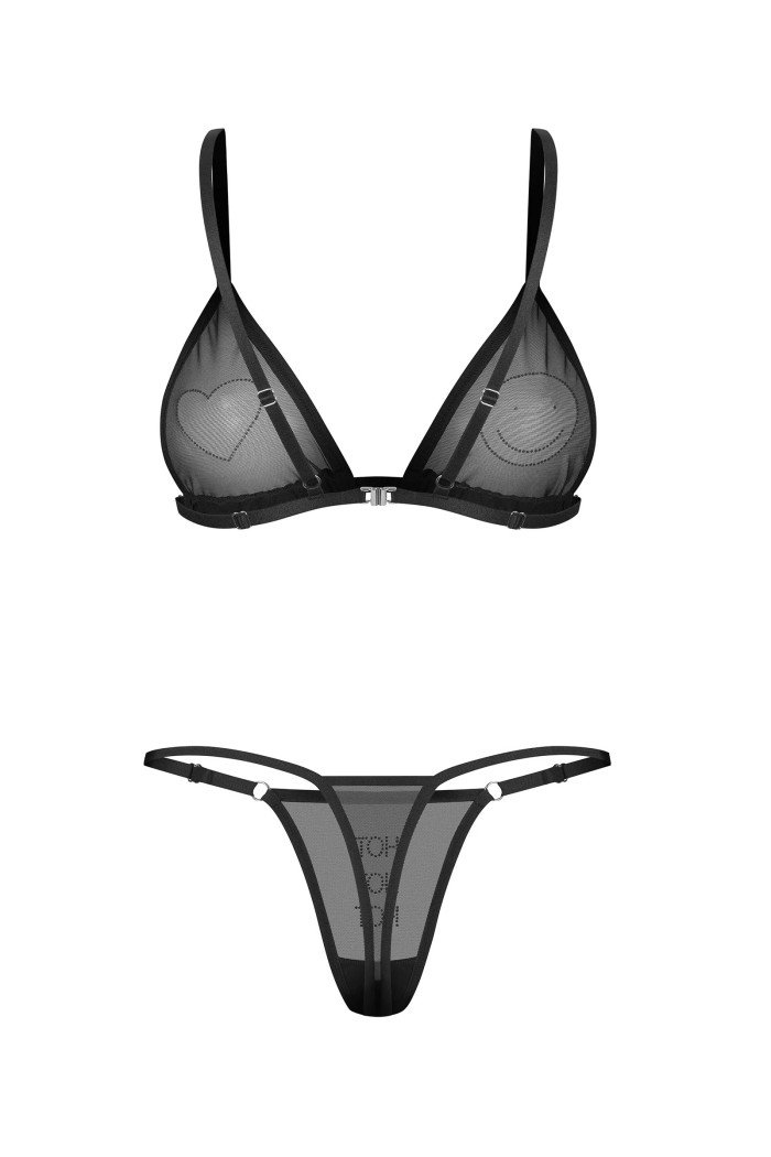 Комплект білизни прозорий Obsessive Latinesa set  — купити в InSecret.ua