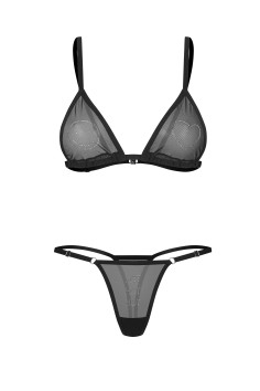 Комплект белья прозрачный Obsessive Latinesa set | InSecret.ua 2