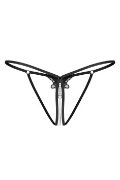 Трусики с открытым доступом Obsessive Arrowel Black | InSecret.ua 2