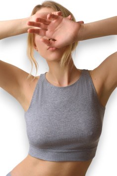 Топ женский хлопковый в рубчик Luna L012R Arcelia | InSecret.ua