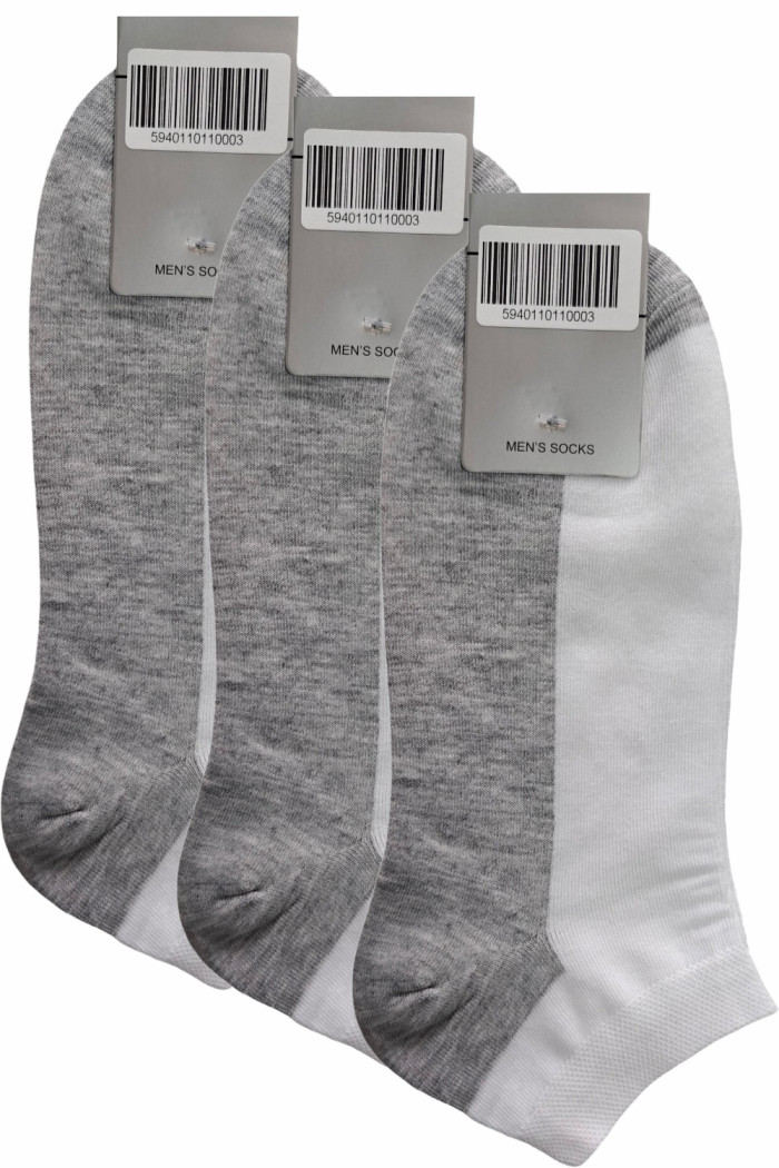 Шкарпетки короткі бавовняні сіра стопа Adidas AC754-3  — купити в InSecret.ua