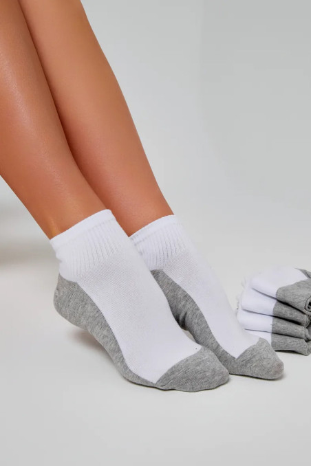 Шкарпетки короткі бавовняні сіточка з сірою підошвою InSecret AY138-2  — купити в InSecret.ua