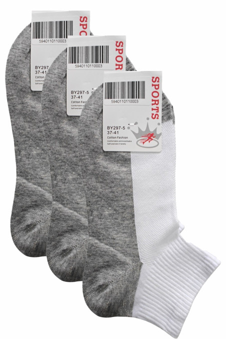 Шкарпетки короткі бавовняні сіточка з сірою підошвою InSecret AY138-2  — купити в InSecret.ua