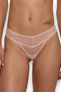 Трусики-стрінг із мікросітки Luna L5167BR-M Torres  — купити в InSecret.ua