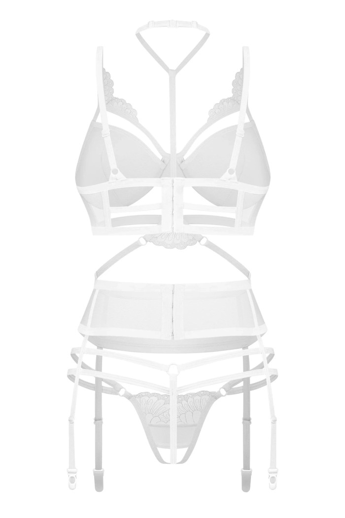 Комплект белья кружевной с поясом Obsessive Chemeris set | InSecret.ua