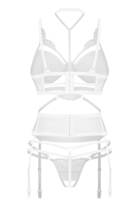 Комплект белья кружевной с поясом Obsessive Chemeris set | InSecret.ua