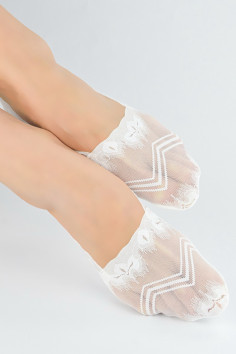 Сліди жіночі мереживні з ABS ступнею NOVITI SN052 LOW LASER FEET  — купити в InSecret.ua