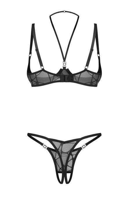 Комплект білизни з відкритими трусиками Obsessive Nesari set otwarty  — купити в InSecret.ua