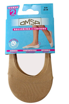 Сліди безшовні бавовняні Omsa Salvapiede Cotone Touch (2 пари)  — купити в InSecret.ua 2